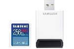 Карта памет Samsung PRO Plus, SD Card, 256GB, USB Четец, Бяла