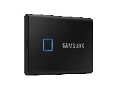 Samsung SSD T7 Touch 1 TB Portable, USB 3.2, Fingerprint, Read 1050 MB/s Write 1000 MB/s, Black
