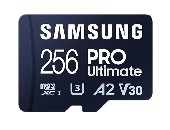 Samsung 256GB micro SD Card PRO Ultimate with Adapter , UHS-I, Read 200MB/s - Write 130MB/s, U3, V30, A2