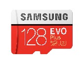 Samsung MicroSD card EVO+ series with Adapter, 128GB , Class10, UHS-1 Grade3 , Speed Read 100MB/s, Speed Write 90MB/s